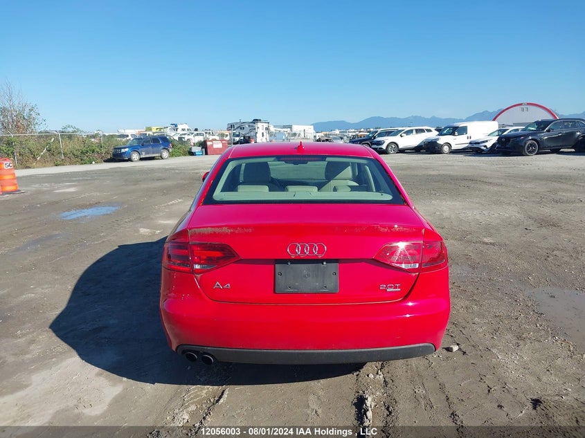 2009 Audi A4 VIN: WAULF68K39A088454 Lot: 12056003