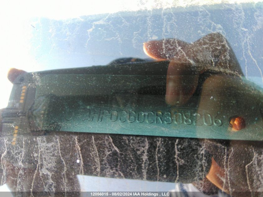 2012 Ford Fusion VIN: 3FAHP0CG0CR308206 Lot: 12056015