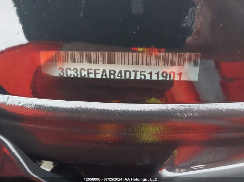 2013 Fiat 500 Pop VIN: 3C3CFFAR4DT511901 Lot: 12056088