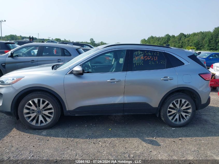 2022 Ford Escape Titanium VIN: 1FMC09J93NUA56531 Lot: 12056162