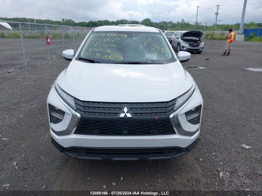 2022 Mitsubishi Eclipse Cross VIN: JA4ATUAA1NZ602672 Lot: 12056166