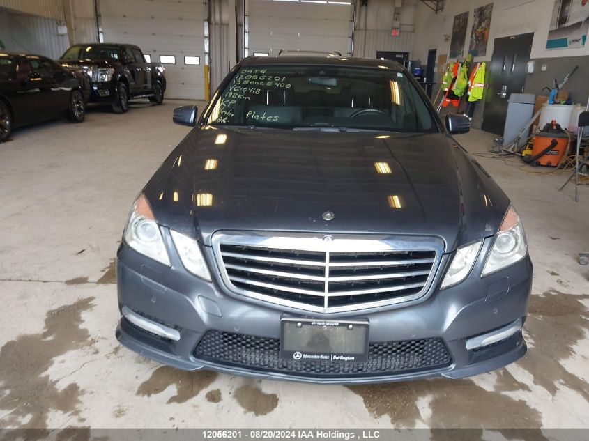 2013 Mercedes-Benz E 400 Hybrid Sport VIN: WDDHF9FB9DA610418 Lot: 12056201