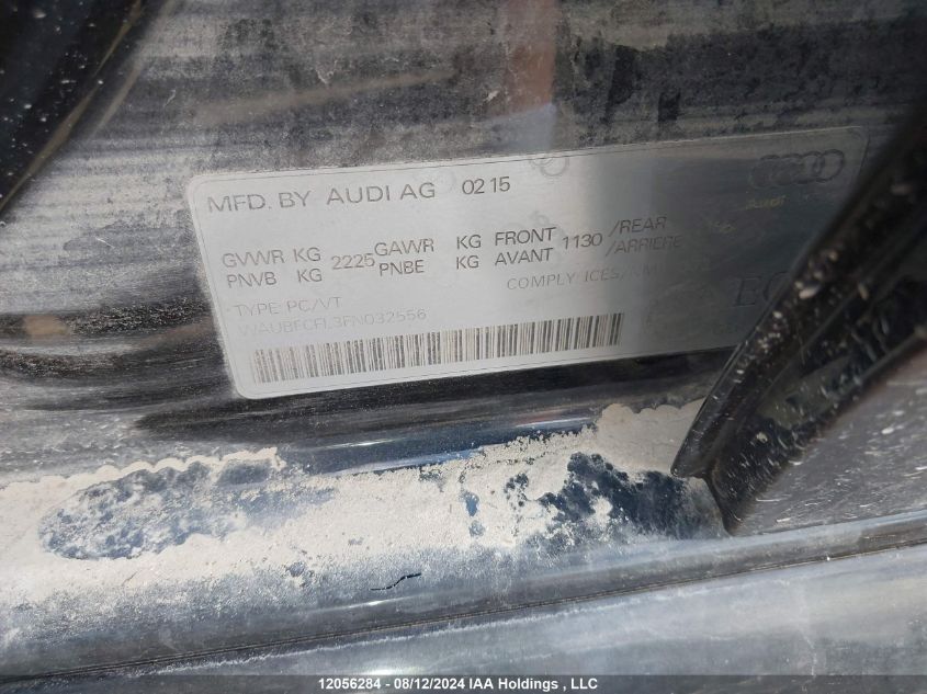 2015 Audi A4 VIN: WAUBFCFL3FN032556 Lot: 12056284