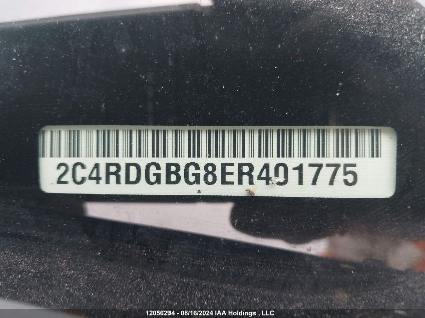 2014 Dodge Grand Caravan VIN: 2C4RDGBG8ER401775 Lot: 12056294