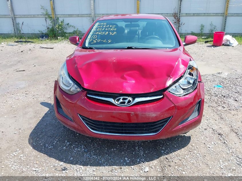 2015 Hyundai Elantra Gl VIN: 5NPDH4AE6FH625848 Lot: 12056342