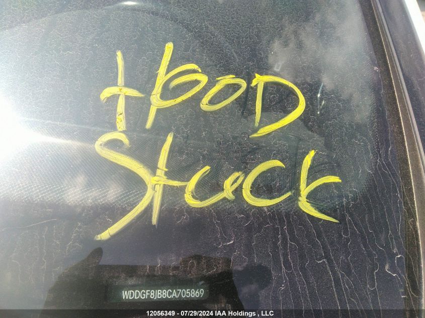 2012 Mercedes-Benz C-Class VIN: WDDGF8JB8CA705869 Lot: 12056349