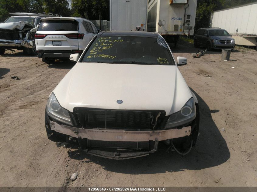 2012 Mercedes-Benz C-Class VIN: WDDGF8JB8CA705869 Lot: 12056349