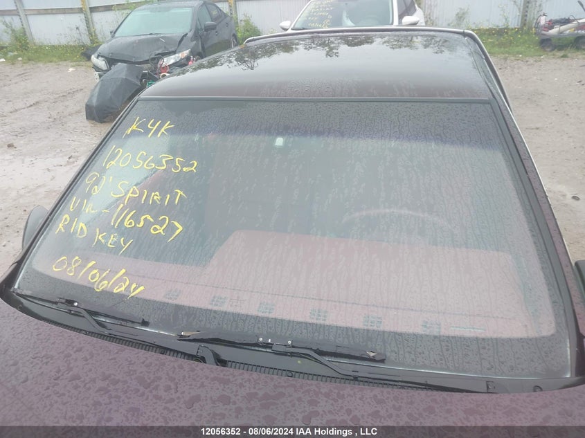 1992 Dodge Spirit VIN: 1B3XA46K2NF116527 Lot: 12056352