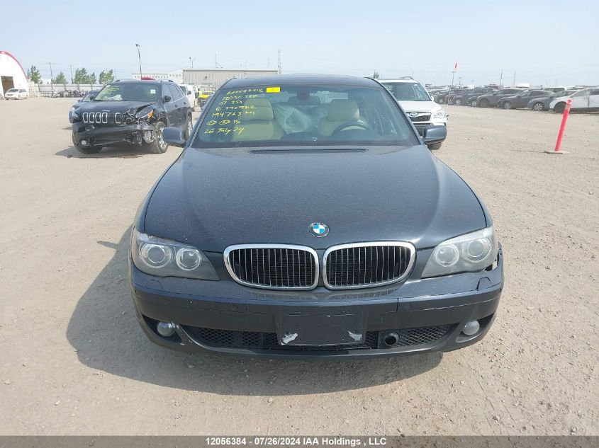 2007 BMW 750 VIN: WBAHN83557DT72962 Lot: 12056384