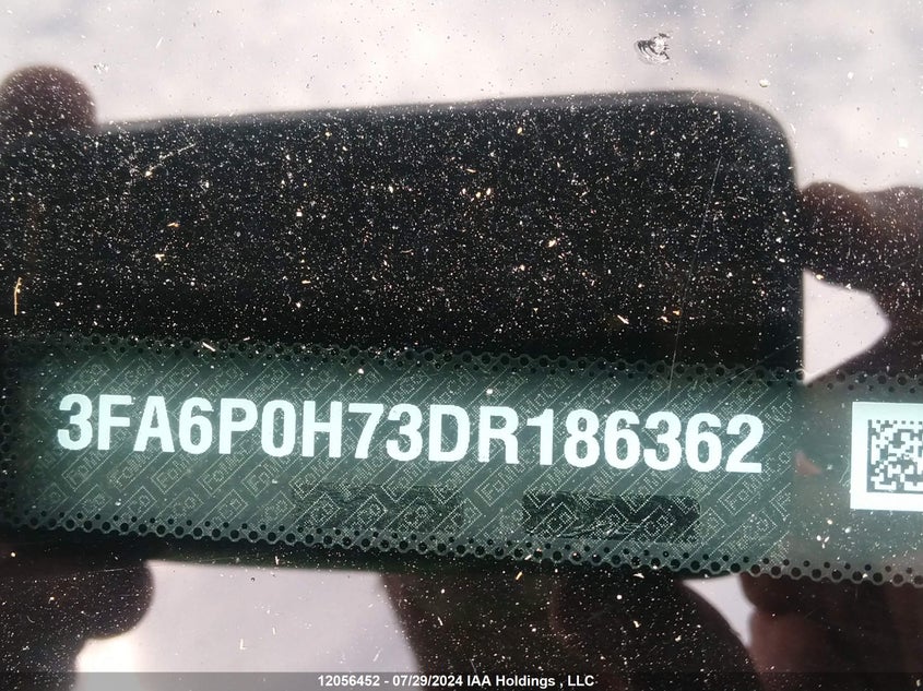 2013 Ford Fusion Se VIN: 3FA6P0H73DR186362 Lot: 12056452