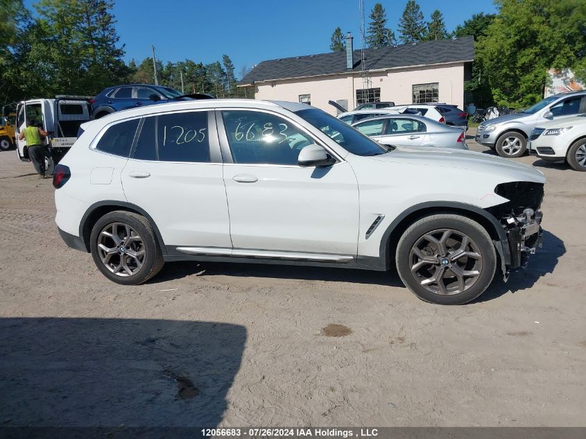 2022 BMW X3 VIN: 5UX53DP01N9L86455 Lot: 12056683