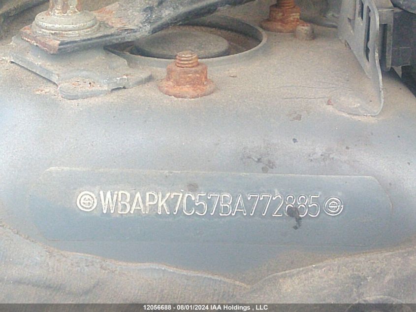 2011 BMW 3 Series VIN: WBAPK7C57BA772885 Lot: 12056688