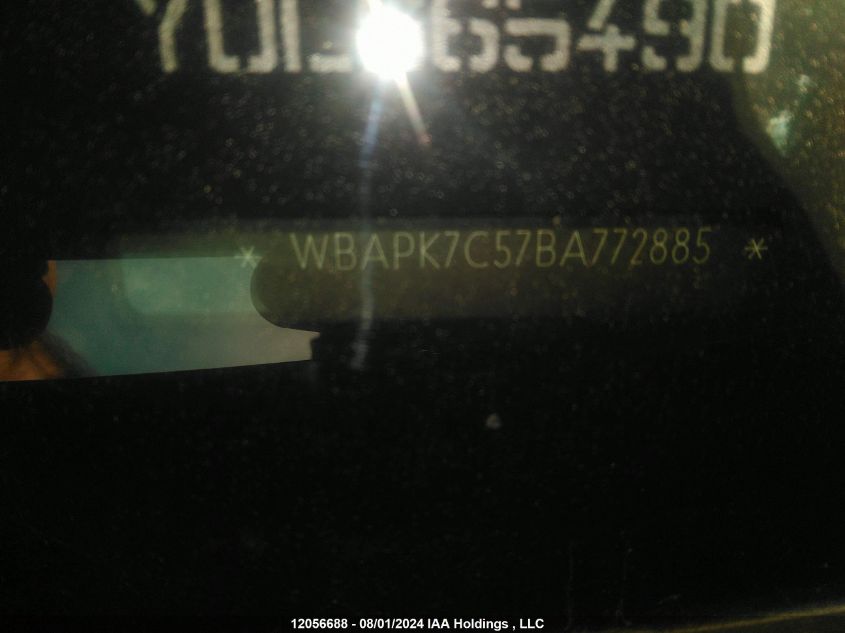 2011 BMW 3 Series VIN: WBAPK7C57BA772885 Lot: 12056688