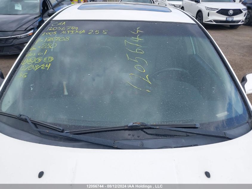 2005 Nissan Altima 2.5 S VIN: 1N4AL11E05C178708 Lot: 12056744