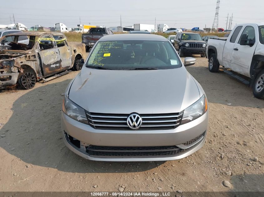 2013 Volkswagen Passat VIN: 1VWAH7A31DC104240 Lot: 12056777