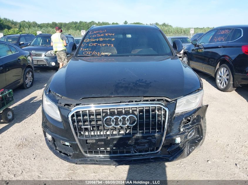 2013 Audi Q5 Premium VIN: WA1MFCFP7DA074743 Lot: 12056794