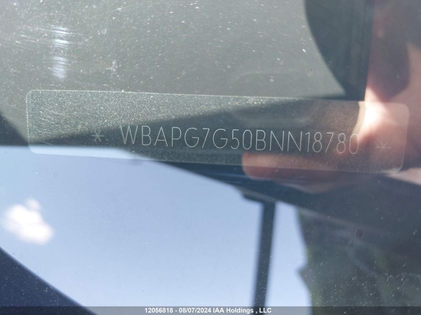 2011 BMW 3 Series VIN: WBAPG7G50BNN18780 Lot: 12056818