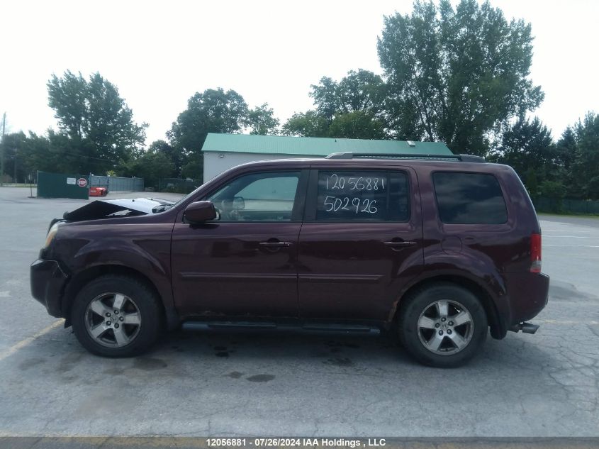2010 Honda Pilot VIN: 5FNYF4H45AB502926 Lot: 12056881