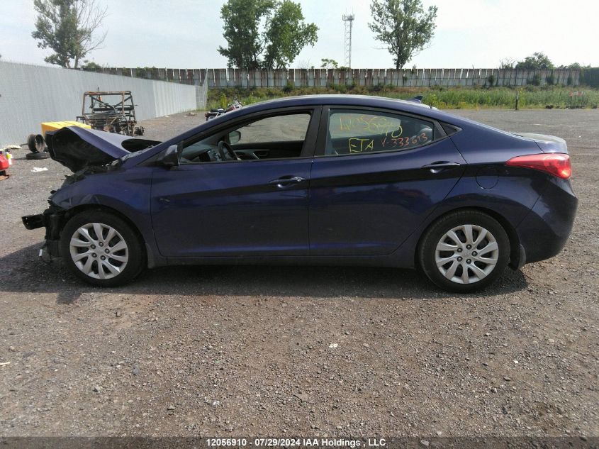 2013 Hyundai Elantra Gl VIN: 5NPDH4AE4DH333693 Lot: 12056910