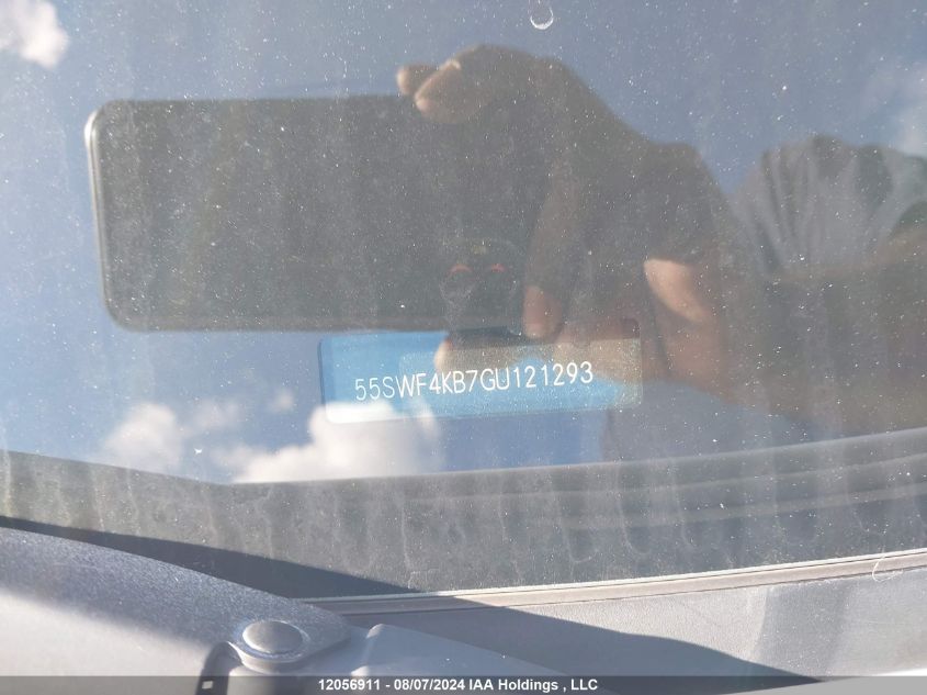 2016 Mercedes-Benz C-Class VIN: 55SWF4KB7GU121293 Lot: 12056911