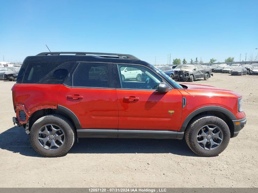 2022 Ford Bronco Sport Badlands VIN: 3FMCR9D98NRD82720 Lot: 12057120