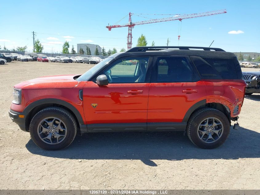 2022 Ford Bronco Sport Badlands VIN: 3FMCR9D98NRD82720 Lot: 12057120