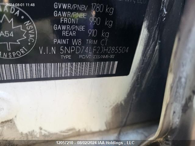 2018 Hyundai Elantra Se VIN: 5NPD74LF2JH285504 Lot: 12057210