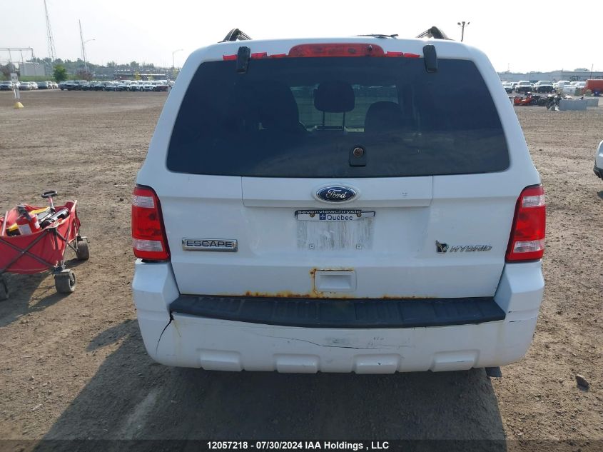2010 Ford Escape Hybrid VIN: 1FMCU4K35AKA06605 Lot: 12057218