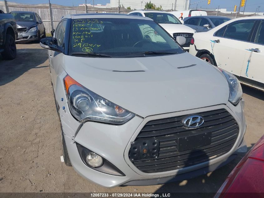 2013 Hyundai Veloster Turbo VIN: KMHTC6AEXDU158681 Lot: 12057233