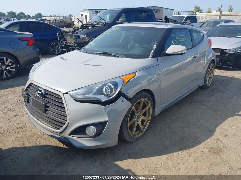 2013 Hyundai Veloster Turbo VIN: KMHTC6AEXDU158681 Lot: 12057233