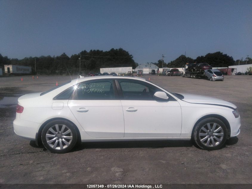 2013 Audi A4 VIN: WAUBFCFL9DN047740 Lot: 12057349