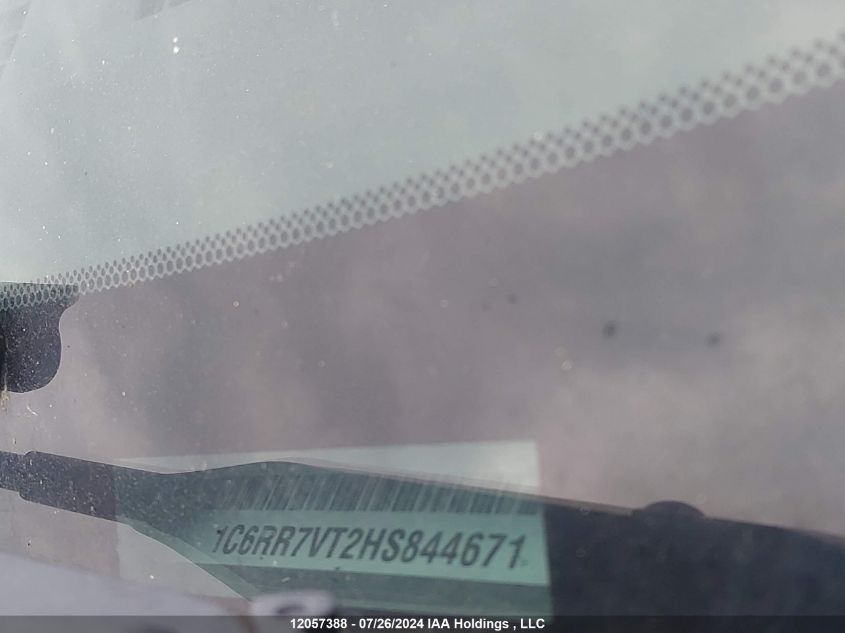 2017 Ram 1500 Laramie VIN: 1C6RR7VT2HS844671 Lot: 12057388