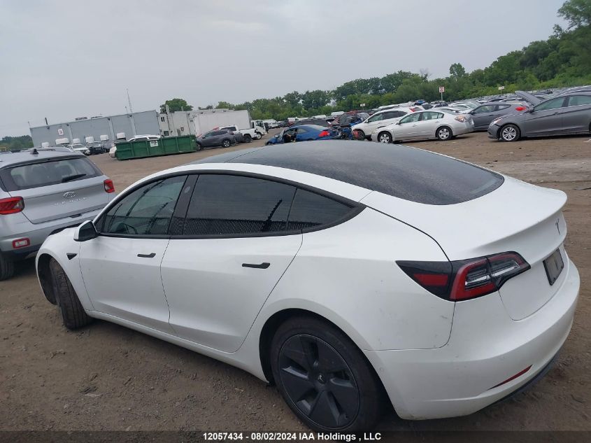 2022 Tesla Model 3 VIN: 5YJ3E1EB7NF120837 Lot: 12057434