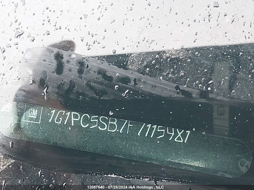 2015 Chevrolet Cruze VIN: 1G1PC5SB7F7115981 Lot: 12057540