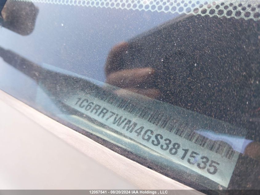 2016 Dodge Ram 1500 VIN: 1C6RR7WM4GS381535 Lot: 12057541