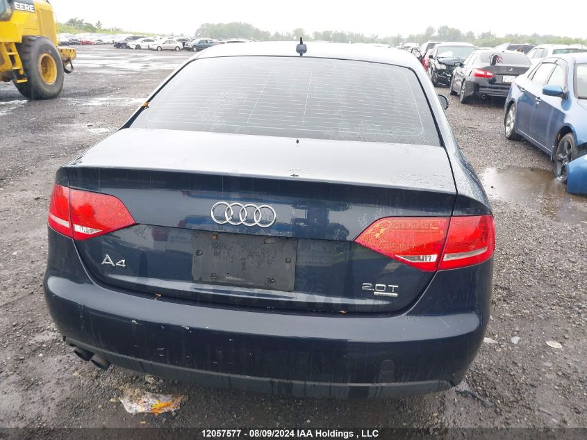 2012 Audi A4 VIN: WAUBFCFL8CN021046 Lot: 12057577