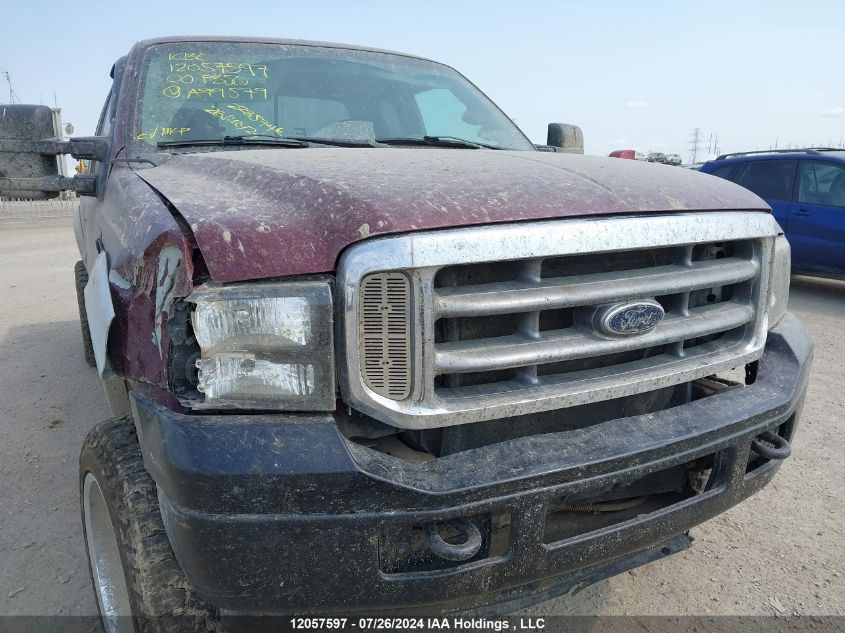 2000 Ford F350 Srw Super Duty VIN: 1FTSX31F3YEA99579 Lot: 12057597