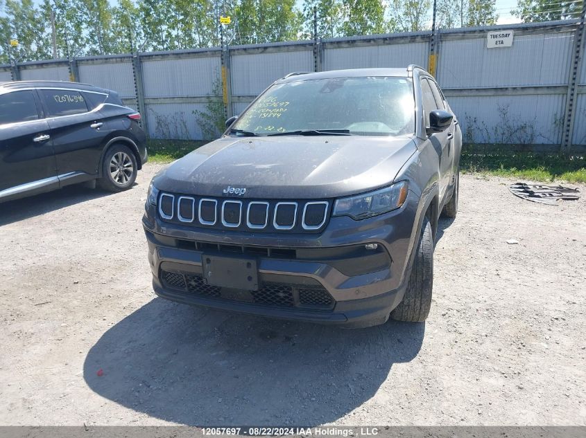 2022 Jeep Compass Latitude VIN: 3C4NJDBB3NT131894 Lot: 12057697
