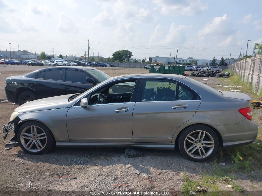 2013 Mercedes-Benz C-Class VIN: WDDGF8AB3DA825712 Lot: 12057700