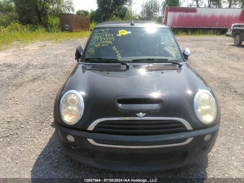 2005 Mini Cooper S VIN: WMWRH335X5TF84454 Lot: 12057864
