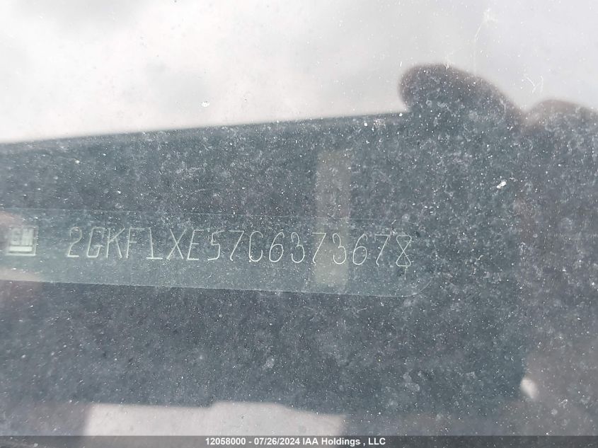 2012 GMC Terrain VIN: 2GKFLXE57C6373678 Lot: 12058000