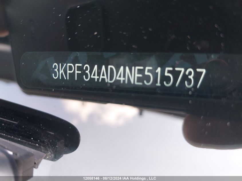 2022 Kia Forte VIN: 3KPF34AD4NE515737 Lot: 12058146