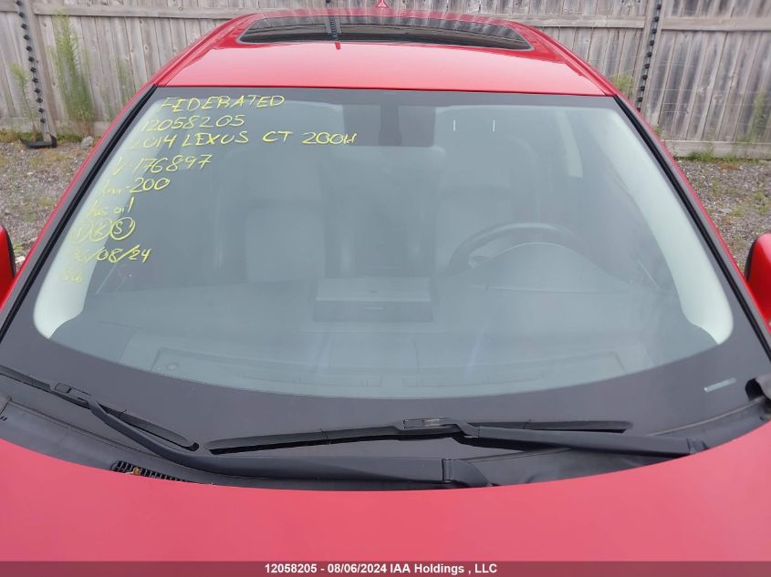 2014 Lexus Ct 200H VIN: JTHKD5BH8E2176897 Lot: 12058205
