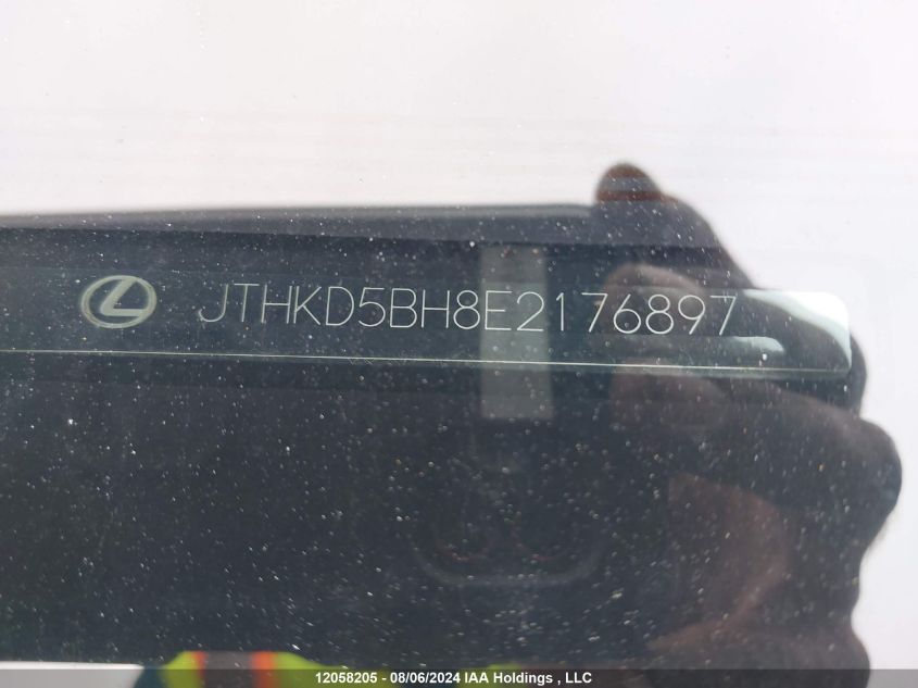 2014 Lexus Ct 200H VIN: JTHKD5BH8E2176897 Lot: 12058205