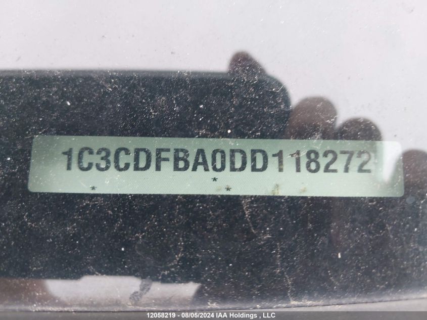 2013 Dodge Dart VIN: 1C3CDFBA0DD118272 Lot: 12058219