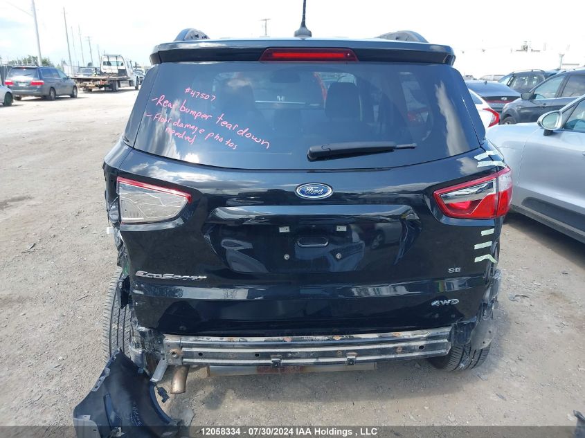 2020 Ford Ecosport Se VIN: MAJ6S3GL8LC386990 Lot: 12058334