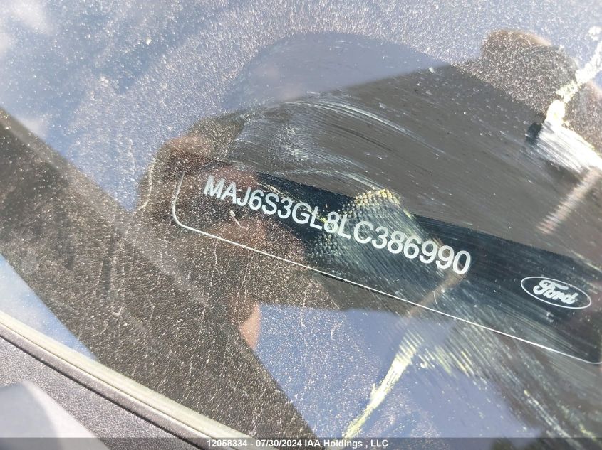 2020 Ford Ecosport Se VIN: MAJ6S3GL8LC386990 Lot: 12058334