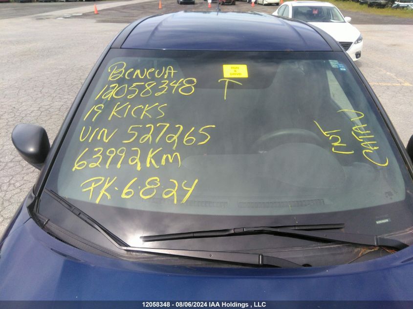 2019 Nissan Kicks VIN: 3N1CP5CUXKL527265 Lot: 12058348