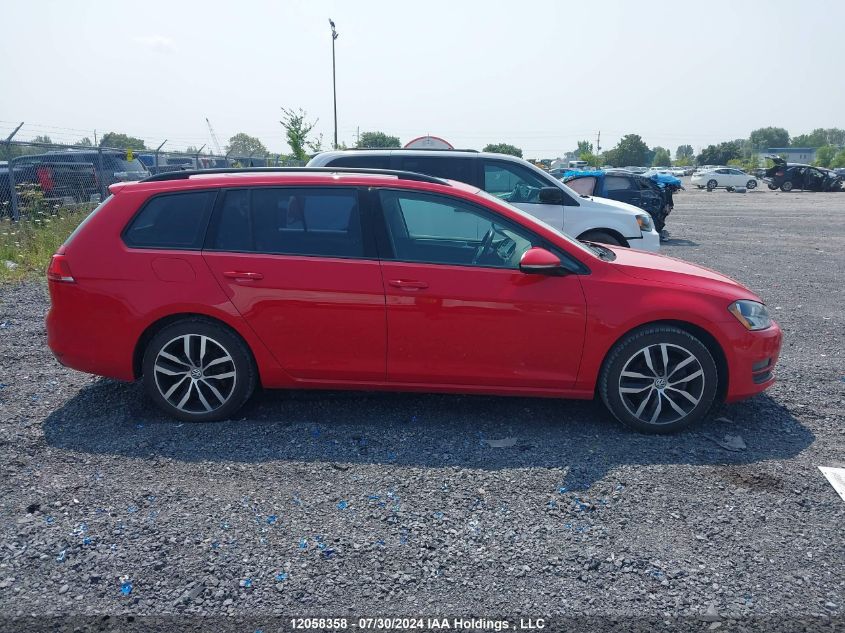 2017 Volkswagen Golf Sportwagen VIN: 3VW017AU9HM517360 Lot: 12058358