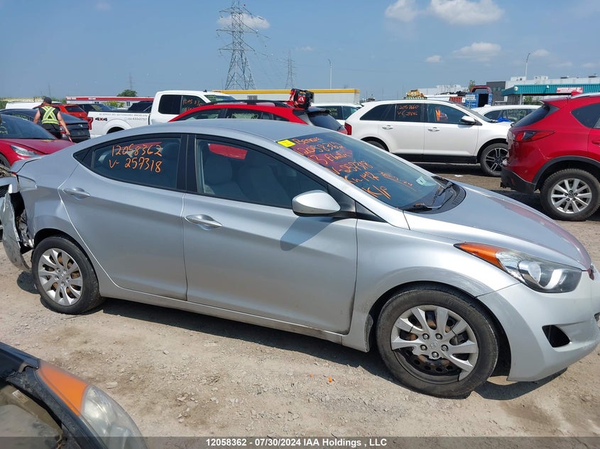 2013 Hyundai Elantra Gl VIN: 5NPDH4AE3DH257318 Lot: 12058362